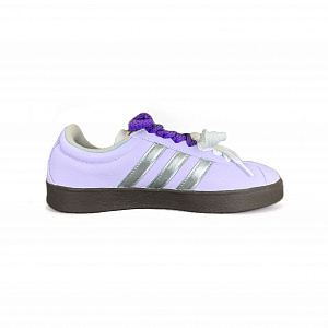 Adidas VL COURT 2.0 Abrasion Resistant Low Top Skateboard Shoes Unisex Purple 1 4158437