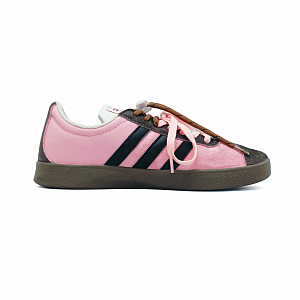 Adidas VL COURT 2.0 Pink Vibrant Abrasion Resistant Low top Skateboard Shoes Unisex Pink Brown 1 4158470