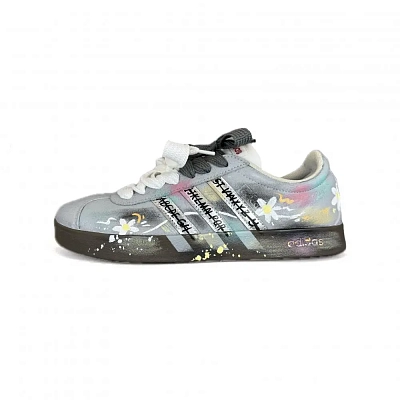 Adidas VL Court 2.0 Skateboard Shoes Unisex Low top Gray/Silver/White/Black
