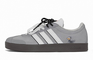 Adidas VL COURT 2.0 Mist Duck Seeks Light MONE Manufacturing, Box Breathable Low top Skateboard Shoes Unisex Gray White 1 4158486