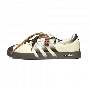 Adidas VL COURT 2.0 WAO Abrasion Resistant Low top Skateboard Shoes Unisex Yellow Brown
