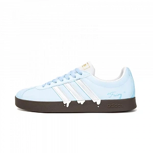 Adidas VL COURT 2.0 Ink Blue, Blue Ice Cream Wear resistant And Lightweight Low top Skateboard Shoes Unisex White Blue