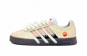 Adidas VL COURT 2.0 Lifestyle Mist Frosting Abrasion Resistant Low Top Skateboard Shoes Women's Milk White