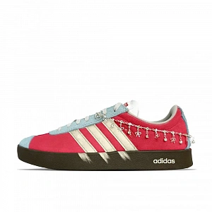 Adidas VL COURT 2.0 Snow Topped Hawthorn Abrasion Resistant Low top Skateboard Shoes Women's Red Blue