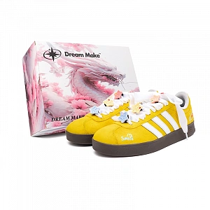 Adidas VL COURT 2.0 Lemon Milk Candies Abrasion Resistant Low top Skateboard Shoes Unisex Yellow