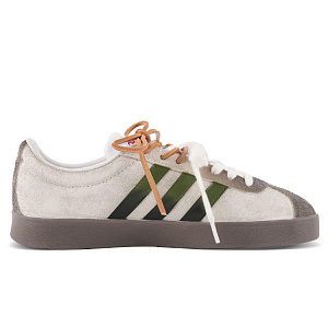 Adidas VL COURT 2.0 Cushioning, Wear Resistant Low Top Skateboard Shoes Unisex Brown Green 1 4158654