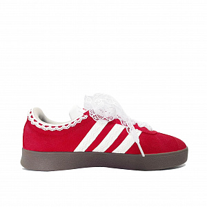 Adidas VL COURT 2.0 Lifestyle Red Rose Language Lightweight Low top Skateboard Shoes Unisex Red White 1 4158741