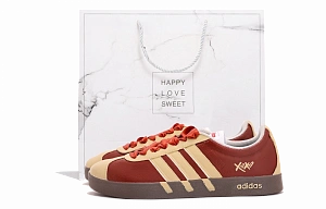 Adidas VL COURT 2.0 Abrasion Resistant Low top Skateboard Shoes Unisex Red Yellow