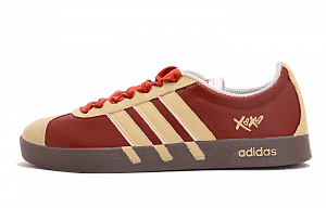 Adidas VL COURT 2.0 Abrasion Resistant Low top Skateboard Shoes Unisex Red Yellow 1 4158754