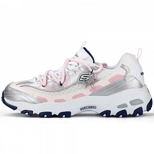 Skechers D'Lites 1.0 Chunky Sneakers Women's Low top Silver/Pink
