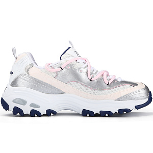 Skechers D'Lites 1.0 Chunky Sneakers Women's Low top Silver/Pink 1 4158816