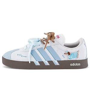 Adidas VL COURT 2.0 Cushioning, Wear Resistant Low Top Skateboard Shoes Unisex Blue Gray