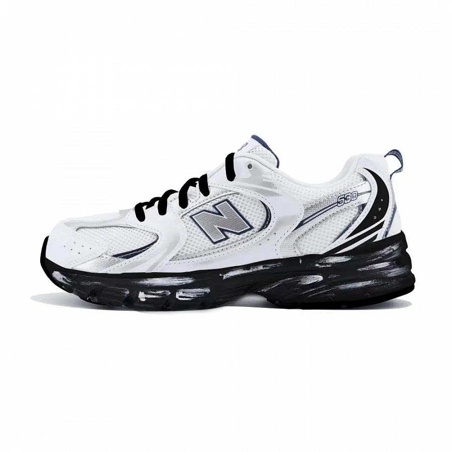 New Balance NB 530 Abrasion Resistant Low Top Casual Running Shoes Unisex White Black купить в интернет-магазине Yoocart с быстрой доставкой по России.