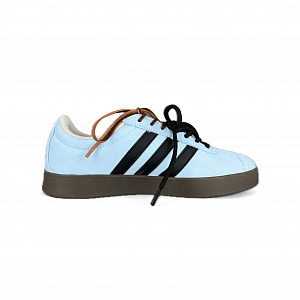 Adidas VL COURT 2.0 Abrasion Resistant Low Top Skateboard Shoes Unisex Blue Silver 1 4158845