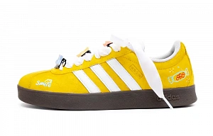 Adidas VL COURT 2.0 Lemon Milk Candies Abrasion Resistant Low top Skateboard Shoes Unisex Yellow