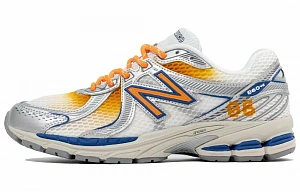New Balance 860 Extreme Shoes, Evangelion 06 Breathable Low top Casual Shoes Unisex Gray White Blue Orange
