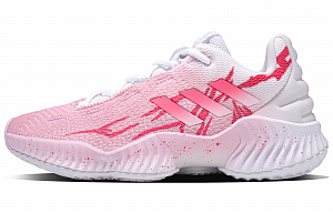 Adidas Pro Bounce 2018 Dynamic Mismatched Box Abrasion Resistant Low Top Basketball Shoes Men's Blue Pink 1 4159094