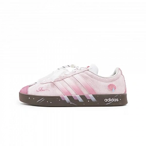 Adidas VL COURT 2.0 Abrasion Resistant Low top Skateboard Shoes Unisex Pink White