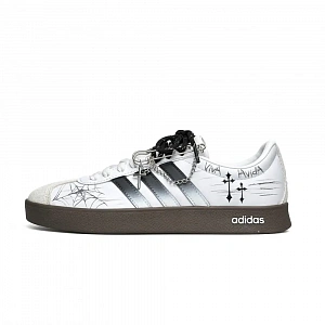 Adidas VL COURT 2.0 WAO Abrasion Resistant Low top Skateboard Shoes Unisex Black White