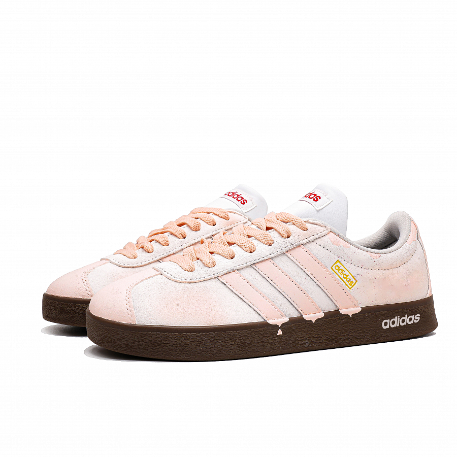 Adidas VL COURT 2.0 Cute Cream Puff Abrasion Resistant Low Top Skateboard Shoes Unisex Pink купить в интернет-магазине Yoocart с быстрой доставкой по России.