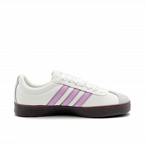 Adidas VL COURT 2.0 Satin Peony Abrasion Resistant Low Top German Army Trainers Women's White Pink 1 4159243