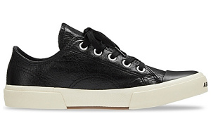 Balenciaga Paris Low Top Sneakers 'Black Leather And White Rubber' Women's 1 4161894