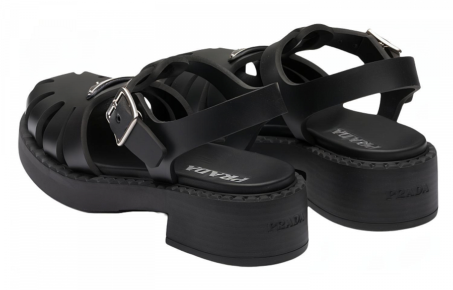 PRADA Roman Sandals Women's Black купить в интернет-магазине Yoocart с быстрой доставкой по России.