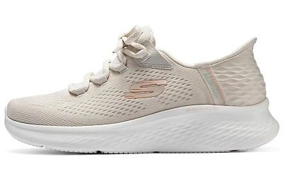 Skechers Slip Ins Cushioning, Wear Resistant Low Top Casual Shoes Women's Beige