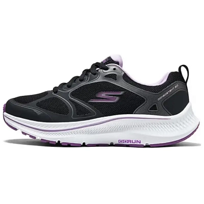 Skechers Cushioning Abrasion Resistant Breathable Rebound Low Top Casual Running Shoes Women's Black Purple
