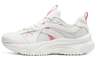 Skechers Abrasion Resistant Low top Casual Shoes Women's White Pink