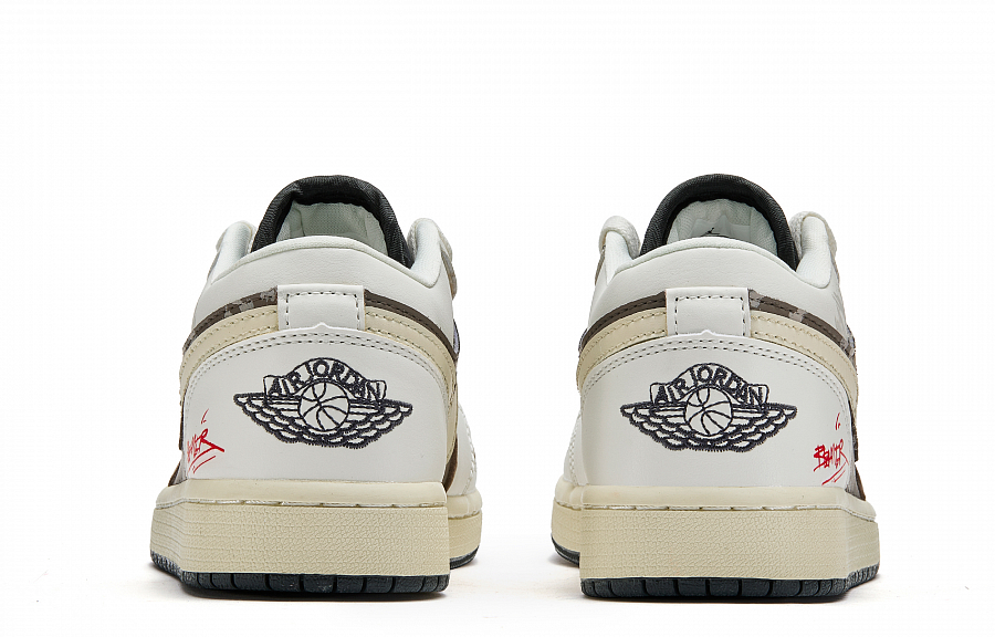 Jordan Air Jordan 1 Da Vinci Custom Anti Gravity Slip Resistant Low Top Vintage Basketball Shoes Women's Brown Green купить в интернет-магазине Yoocart с быстрой доставкой по России.