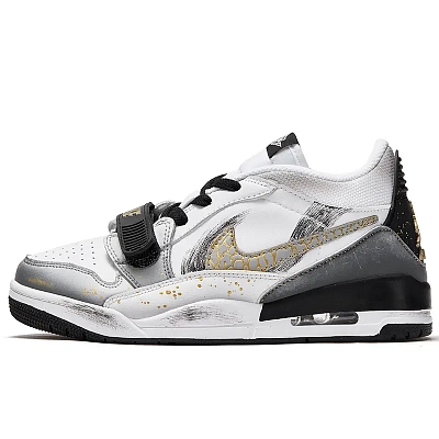 Jordan Legacy 312 Vintage Basketball Shoes Men's Mid top Black/Gold