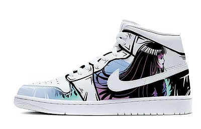 Jordan Air Jordan 1 Mid Abrasion-Resistant High-Top Vintage Basketball Shoes Women's Black White