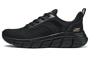 Skechers Breathable And Lightweight Low Top Running Shoes Women's Black