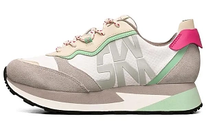 Skechers Low Top Running Shoes Women's White Gray Green