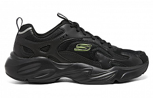 Skechers Stamina Airy D'LITES Abrasion Resistant Cushioning Breathable Low Top Chunky Sneakers Men's Black 1 4167520