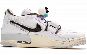 Jordan Legacy 312 Cushioning Wear-Resistant Low-Top Vintage Basketball Shoes Men's Black White Purple 1 4167591