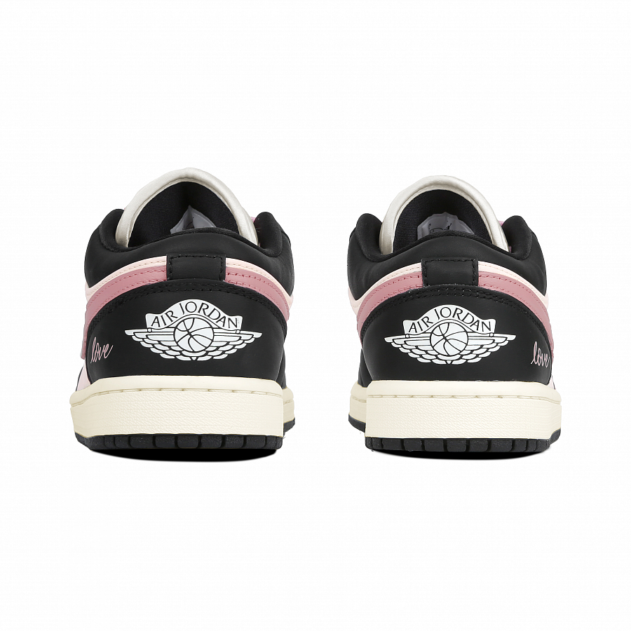 Jordan Air Jordan 1 Low Cushioned Slip-Resistant Low-Top Vintage Basketball Shoes Women's Black Pink купить в интернет-магазине Yoocart с быстрой доставкой по России.