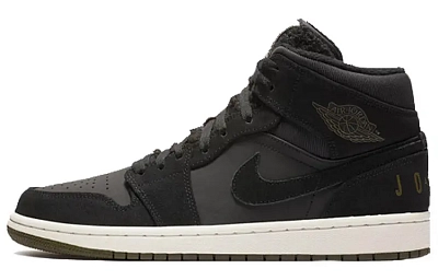 Jordan 1 Mid Black Olive Canvas