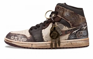 Jordan Air Jordan 1 Mid-Top Vintage Basketball Shoes Men's Earth Brown