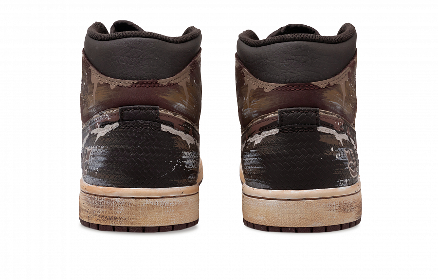 Jordan Air Jordan 1 Mid-Top Vintage Basketball Shoes Men's Earth Brown купить в интернет-магазине Yoocart с быстрой доставкой по России.