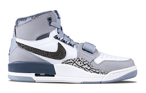 Jordan Legacy 312 High Top Vintage Basketball Shoes Men's White Gray 1 4167696