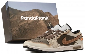 Jordan Air Jordan 1 Vintage Basketball Shoes Men's Low top Umber Black