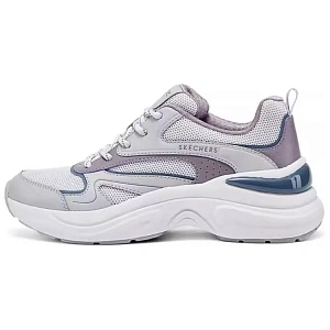 Skechers Street Supportive And Elastic Low Top Running Shoes Women's Gray/Multicolor