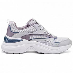 Skechers Street Supportive And Elastic Low Top Running Shoes Women's Gray/Multicolor 1 4167784