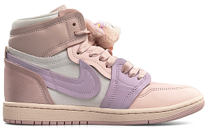 Jordan Air Jordan 1 Abrasion Resistant Slip Resistant High top Vintage Basketball Shoes Women's Pink Purple 1 4167799