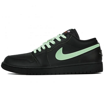 Jordan Air Jordan 1 Slip-Resistant Low-Top Vintage Basketball Shoes Unisex Black