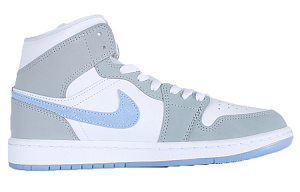 Jordan Air Jordan 1 Mid-Top Vintage Basketball Shoes Women's Ice Blue 1 4167874