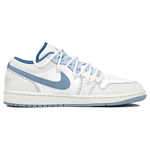 Jordan Air Jordan 1 Ice Blue Sea Salt Durable Breathable Low-Top Vintage Basketball Shoes Unisex White Gray Blue 1 4167988