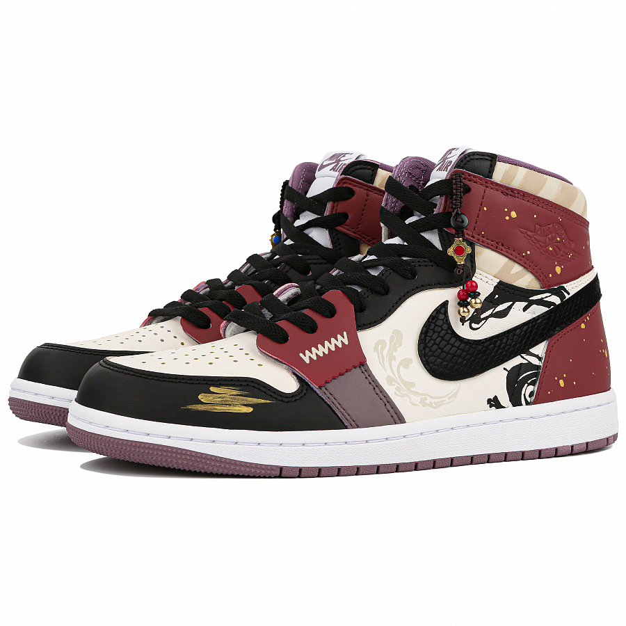 Jordan Air Jordan 1 High-Top Vintage Blue Instrument Shoes GS Black Red купить в интернет-магазине Yoocart с быстрой доставкой по России.